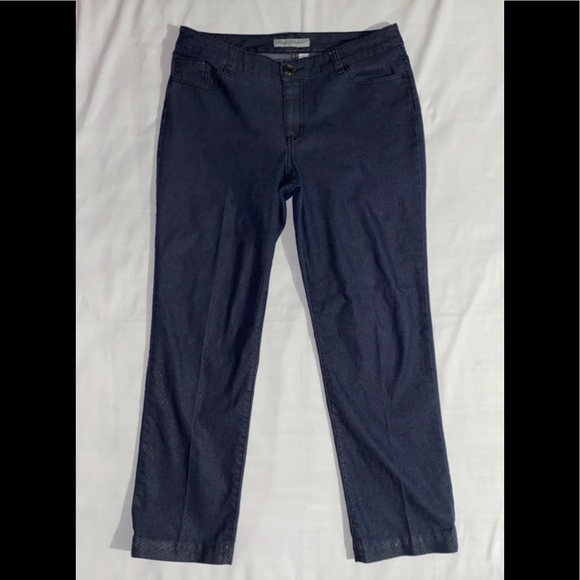 Chico’s Platinum Denim Patterned Jeans - Picture 7 of 9